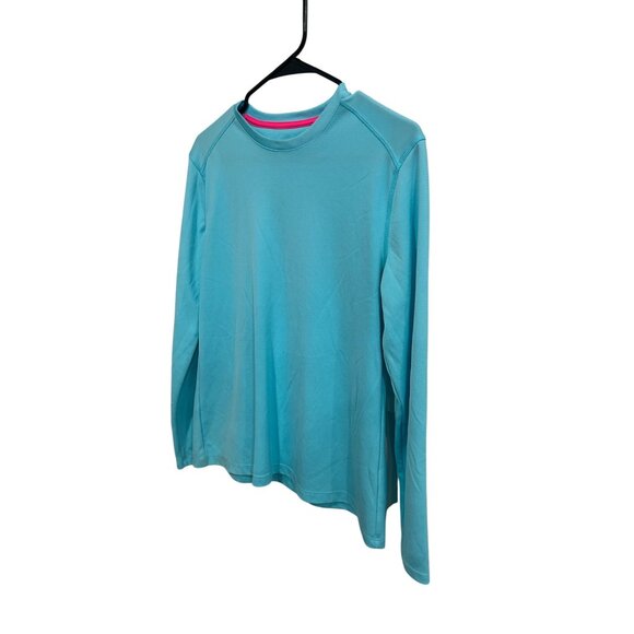 Reel Legends Aqua Blue Medium Long-Sleeve Performance Shirt Moisture Wicking - Picture 3 of 8